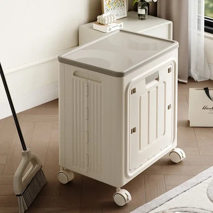 Portable Rolling Laundry Basket, Breathable Mesh & Odor‑Proof, Wheeled Clothes Storage Container with Cover