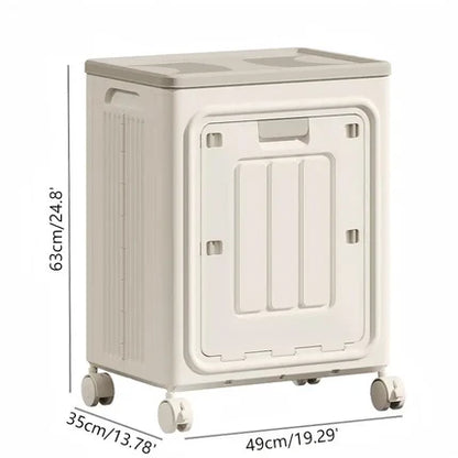 Portable Rolling Laundry Basket, Breathable Mesh & Odor‑Proof, Wheeled Clothes Storage Container with Cover