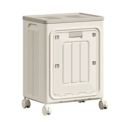 Portable Rolling Laundry Basket, Breathable Mesh & Odor‑Proof, Wheeled Clothes Storage Container with Cover