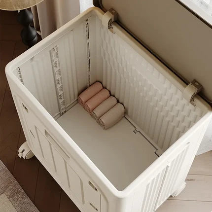 Portable Rolling Laundry Basket, Breathable Mesh & Odor‑Proof, Wheeled Clothes Storage Container with Cover